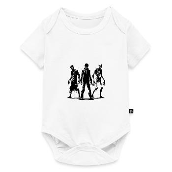 Halloween Zombie Creepy Bones Groupe - Body à manches courtes Premium Bébé - blanc - Devant
