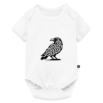 Nordic Celtic Raven Tattoo Knot Style - Baby Premium short-sleeve bodysuit - white - Front