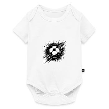 Logo Symbol fliegender Schuss Fußball Verein - Baby Premium Kurzarmbody - Weiß - Vorne