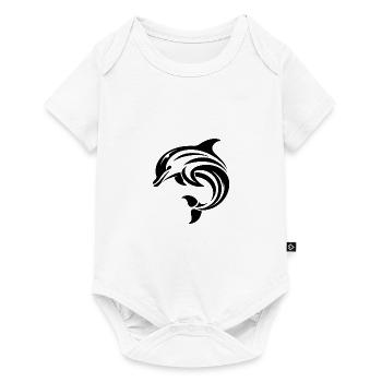 Elegant dynamic dolphin in leap - Baby Premium short-sleeve bodysuit - white - Front