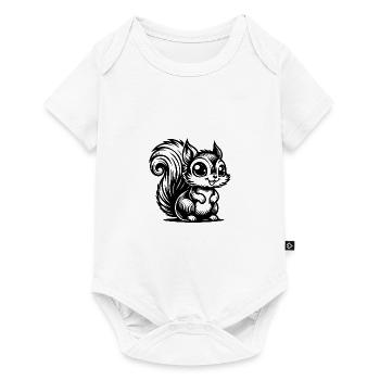 Laughing Baby Squirrel Kids Drawing - Baby Premium short-sleeve bodysuit - white - Front