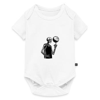 Halloween Skeleton Costume Basketball Style - Baby Premium short-sleeve bodysuit - white - Front