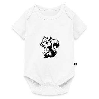 Grinning little baby squirrel - Baby Premium short-sleeve bodysuit - white - Front