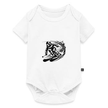 Compétition de ski Rivalité et sportif - Body à manches courtes Premium Bébé - blanc - Devant