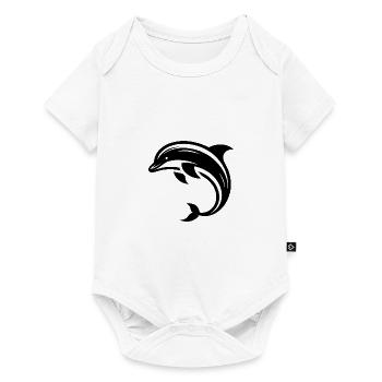 Diver Friends Design Dauphin en Saut - Body à manches courtes Premium Bébé - blanc - Devant
