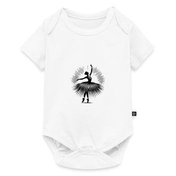 Graziöse Ballerina in perfekter Tanzpose - Baby Premium Kurzarmbody - Weiß - Vorne