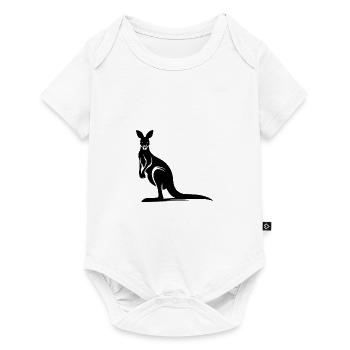 Elegant kangaroo silhouette stylized animal motif - Baby Premium short-sleeve bodysuit - white - Front
