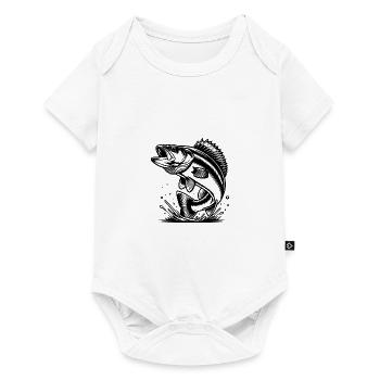 Zandre : un élégant poisson prédateur pour les amateurs de pêche nocturne - Body à manches courtes Premium Bébé - blanc - Devant