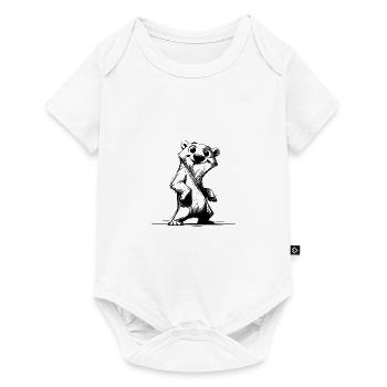 Cuteness Meets Pencil Polar Bear Sketch - Baby Premium short-sleeve bodysuit - white - Front