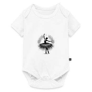 Graceful ballet dancer in perfect dance pose - Baby Premium short-sleeve bodysuit - white - Front