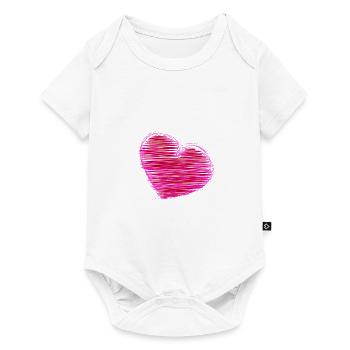 HERZ. HERZ. HEILIGER VALENTINSTAG. LIEBE. LIEBE. WEIHNACHTEN - Baby Premium Kurzarmbody - Weiß - Vorne
