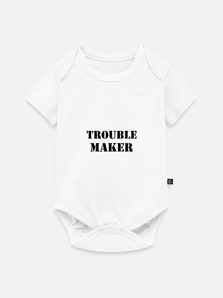 Trouble Maker - Baby Premium Kurzarmbody - Weiß