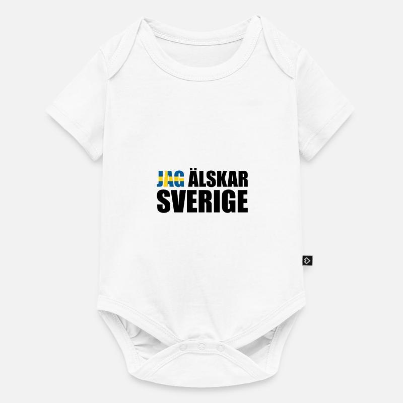 JAG ALSKAR SVERIGE - Body à manches courtes Premium Bébé - blanc