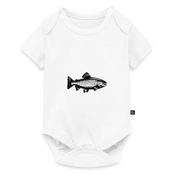 Truite arc-en-ciel - Conception de poisson prédateur réaliste - Body à manches courtes Premium Bébé - blanc - Devant