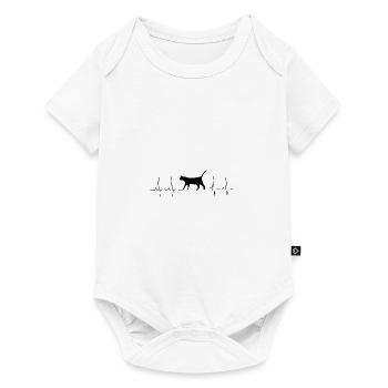 Cat heartbeat cat lovers pulse - Baby Premium short-sleeve bodysuit - white - Front