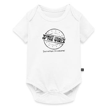 Worst coach of the world - great trainer - Baby Premium short-sleeve bodysuit - white - Front
