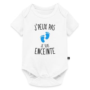 J'peux pas je suis enceinte d'un garçon - Body à manches courtes Premium Bébé - blanc - Devant