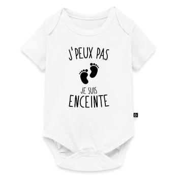J'peux pas je suis enceinte - Body à manches courtes Premium Bébé - blanc - Devant