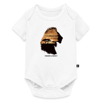Préserver et protéger le lion sauvage - Body à manches courtes Premium Bébé - blanc - Devant