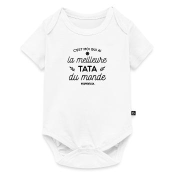 meilleur tata du monde - Body à manches courtes Premium Bébé - blanc - Devant