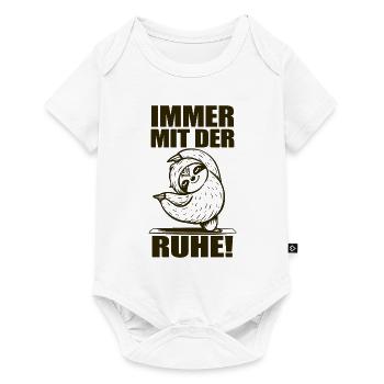 Faultier Immer mit der Ruhe - Baby Premium Kurzarmbody - Weiß - Vorne