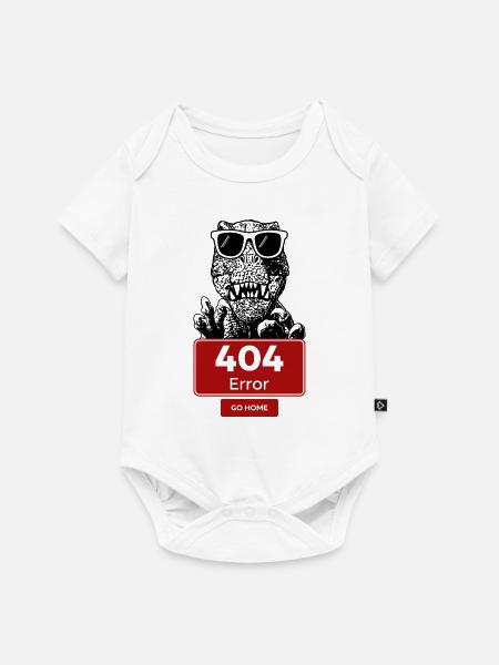 Dinosaurier und das internet - Baby Premium Kurzarmbody - Weiß