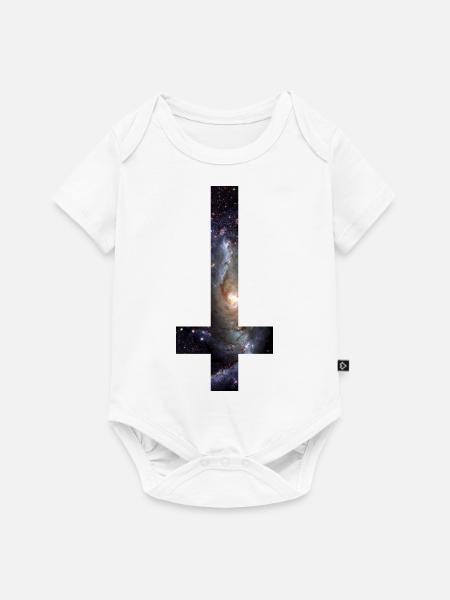 Kreuz - Baby Premium Kurzarmbody - Weiß