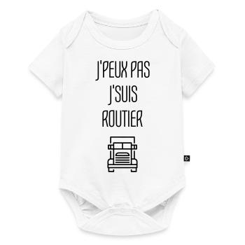 Trucker LKW Fahrer Routier Truck Camion Transport - Baby Premium short-sleeve bodysuit - white - Front