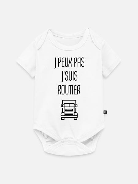 Routier / Chauffeur Poids-lourd / Camion / - Body à manches courtes Premium Bébé - blanc
