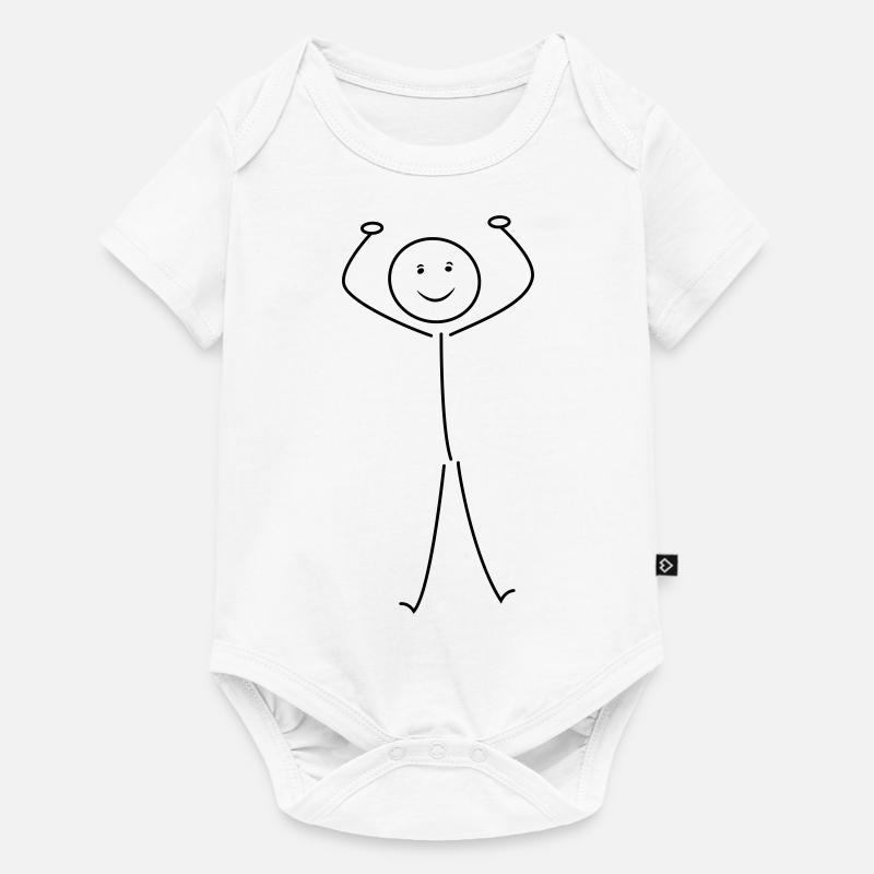 Strichmann - Baby Premium Kurzarmbody - Weiß