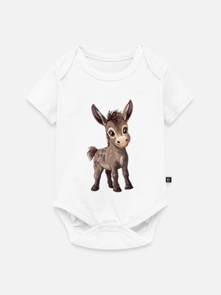 Esel - Baby Premium Kurzarmbody - Weiß
