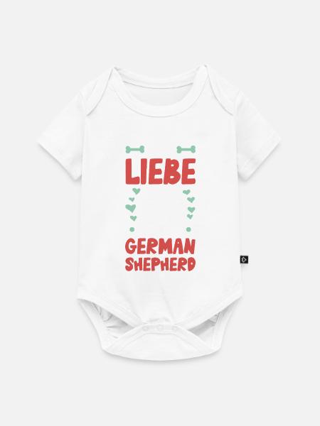 Ich liebe meinen German Shepherd - Baby Premium Kurzarmbody - Weiß