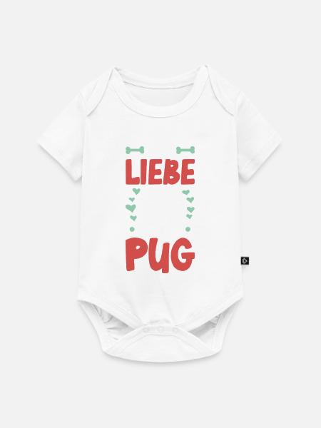 Ich liebe meinen Pug - Baby Premium Kurzarmbody - Weiß