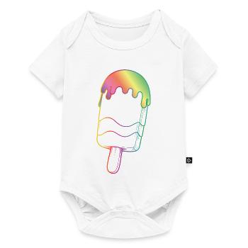 Regenbogen Eis Outline Neon Style  - Baby Premium short-sleeve bodysuit - white - Front