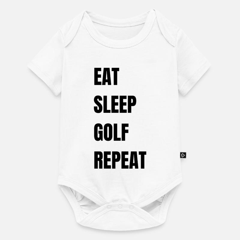 Mange, dors, golf, répéte. - Body à manches courtes Premium Bébé - blanc