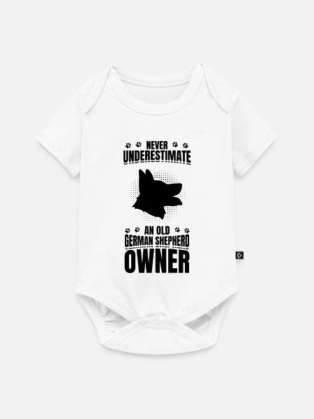 Unterschätze nie Schäferhund Besitzer - Baby Premium Kurzarmbody - Weiß