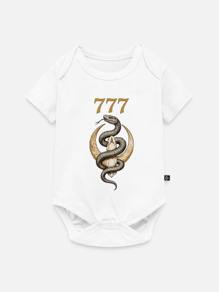777 Kristallschlange - Baby Premium Kurzarmbody - Weiß
