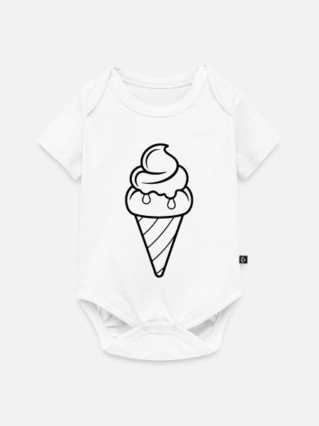 Cream cold - Baby Premium Kurzarmbody - Weiß
