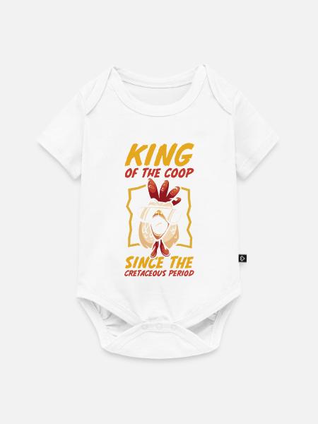 Farmer Rooster Flock Poultry Chicken - Baby Premium Kurzarmbody - Weiß