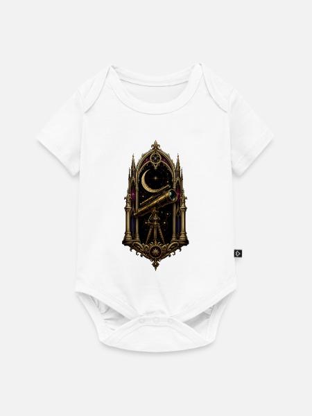 Gotisches Teleskop Kathedrale Astronomie Kunst - Baby Premium Kurzarmbody - Weiß