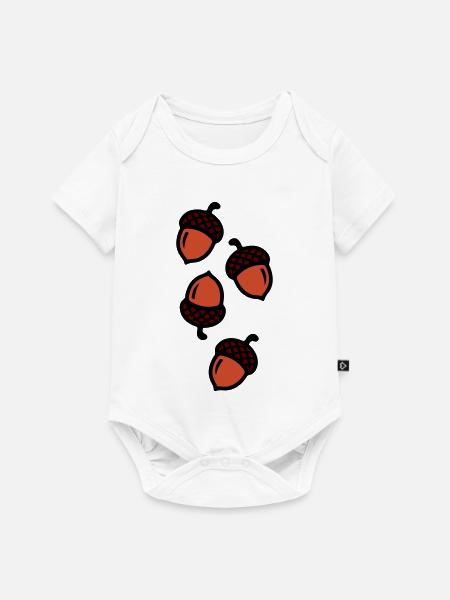 Eichel Comic Symbol - Baby Premium Kurzarmbody - Weiß