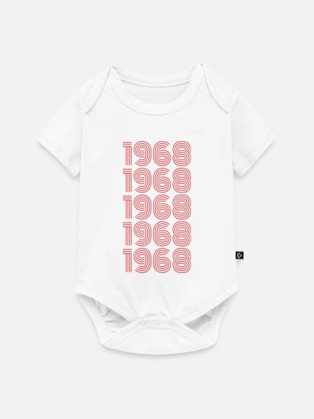 1968 - Baby Premium Kurzarmbody - Weiß
