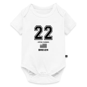 22 breizh bretagne - Body à manches courtes Premium Bébé - blanc - Devant