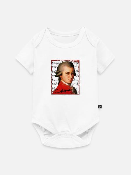 Wolfgang Amadeus Mozart - Baby Premium Kurzarmbody - Weiß