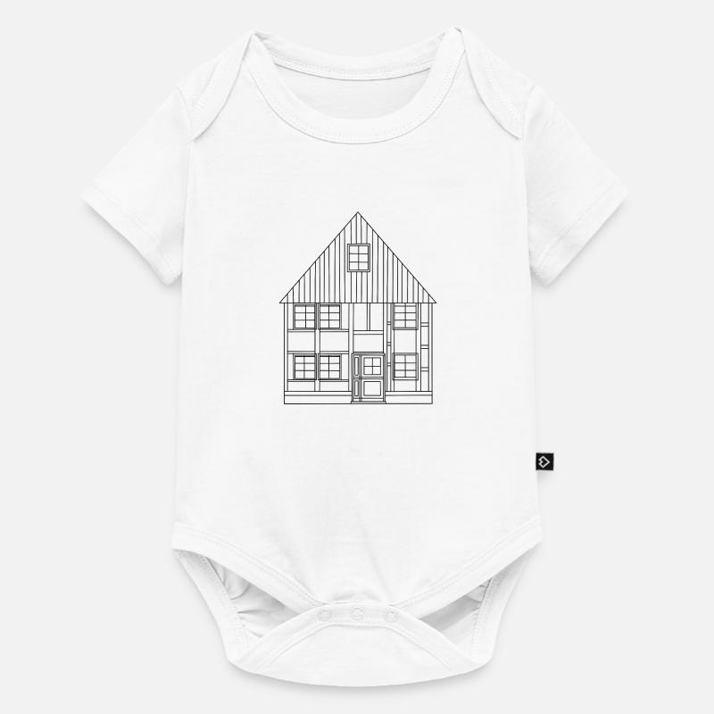 Maison à colombages - Body à manches courtes Premium Bébé - blanc