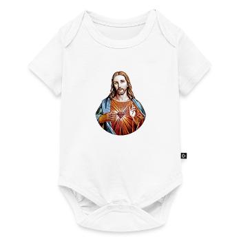 Jésus-Christ * peinture de Jésus-Christ - Body à manches courtes Premium Bébé - blanc - Devant