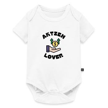 Aktien Lover Aktien liebe Dividende - Baby Premium Kurzarmbody - Weiß - Vorne
