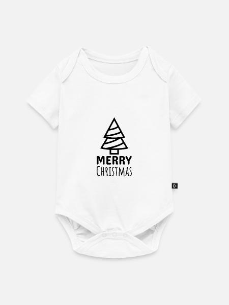 Merry Christmas - Baby Premium Kurzarmbody - Weiß