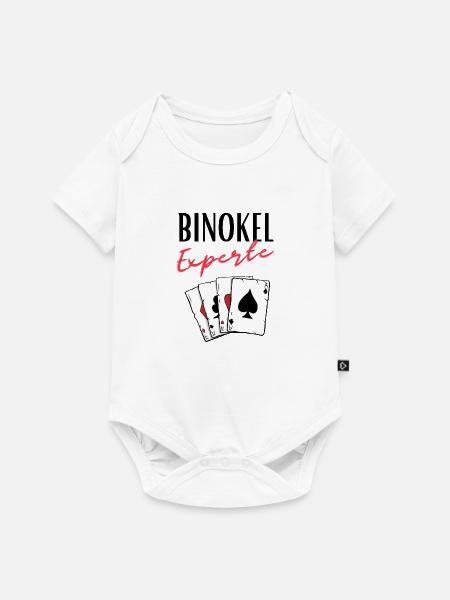 Binokel Experte - Baby Premium Kurzarmbody - Weiß