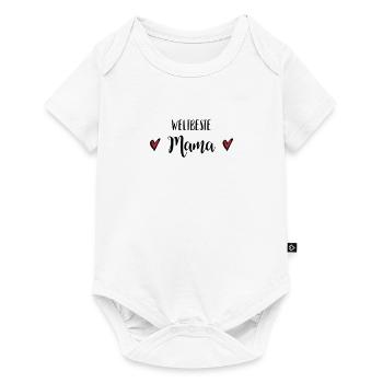 Weltbeste Mama Muttertag Mutti Geschenk Spruch - Baby Premium Kurzarmbody - Weiß - Vorne